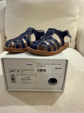 Freshly Picked Navy Kids Bixby Sandals
